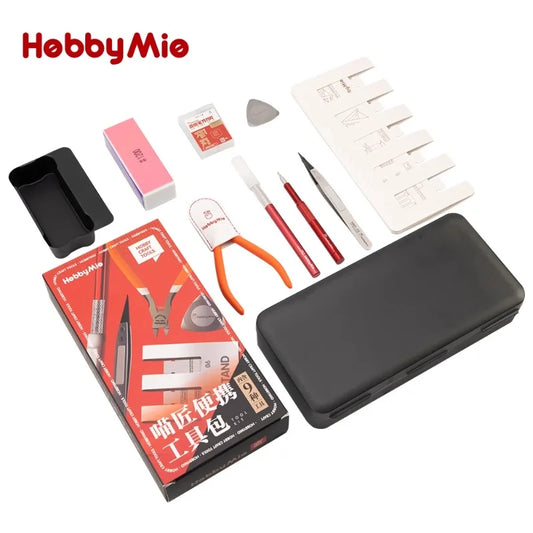 Hobby Mio Model Tool Kit – 10-Piece Hobby Craft Tools Set with Storage Box