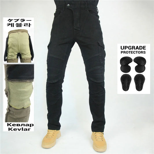 Motorcycle Riding Jeans – Kevlar-Lined Protective Pants with Built-In Armor