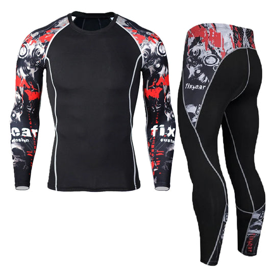Men’s Thermal Compression Underwear Set – Quick-Dry Long Johns for Sport &amp; Riding
