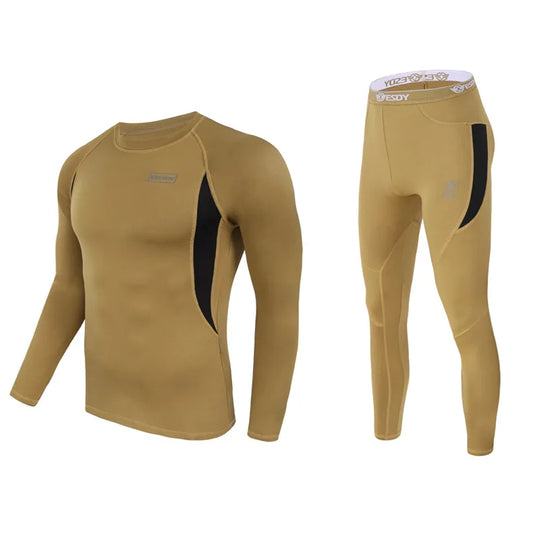 Men’s Winter Thermal Underwear Set – Compression Fleece Base Layer for Cold Weather