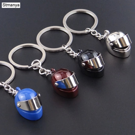 Hot Metal Motorcycle Helmet Keychain – 3D Mini Helmet Key Ring for Bikers &amp; Auto Lovers