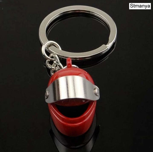 Hot Metal Motorcycle Helmet Keychain – 3D Mini Helmet Key Ring for Bikers &amp; Auto Lovers