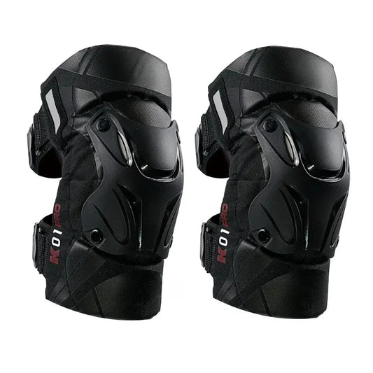 Off-Road Knee Protectors – CE Armor Pads with Adjustable Straps for Night Riding &amp; Racing
