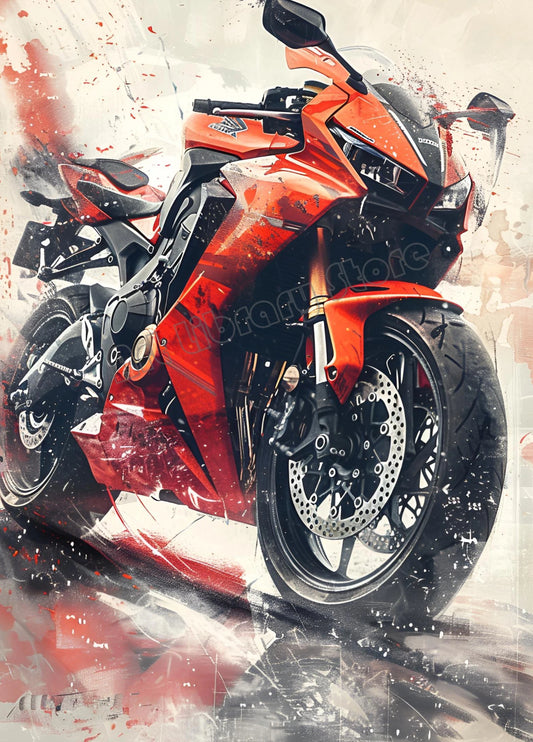 Fantastic Superbike Motorcycle Poster – Sportbike Racing Canvas Wall Art for Home Decor &amp; Gifts