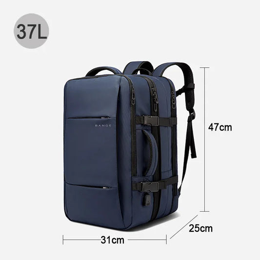 BANGE Expandable Waterproof Laptop Backpack – 17.3" Travel &amp; Hiking Bag for Men