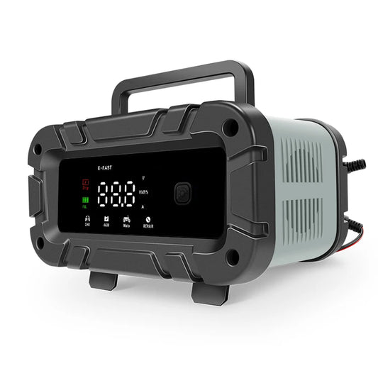 EAFC 10A/5A Smart Car Battery Charger – 12V/24V Pulse Repair with LCD Display