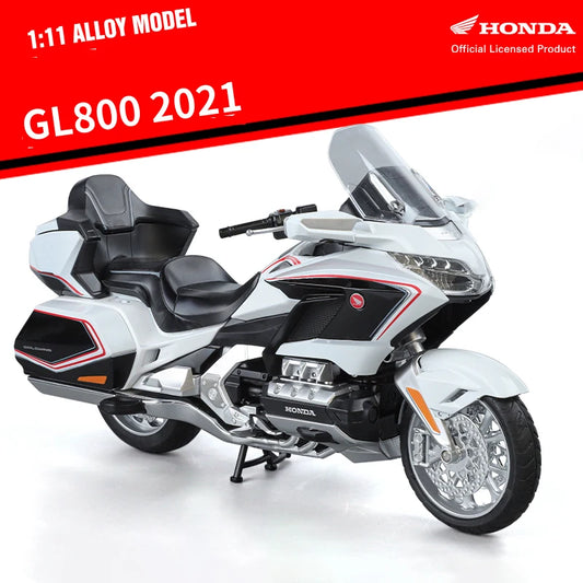 1:11 Honda Gold Wing GL800 2021 Die-Cast Motorcycle Model – Sound &amp; Light Feature Collectible