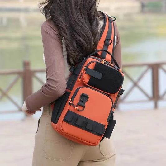 Outdoor Waterproof Fishing &amp; Hiking Chest Bag – Multi-Functional Sports Waist &amp; Crossbody Backpack