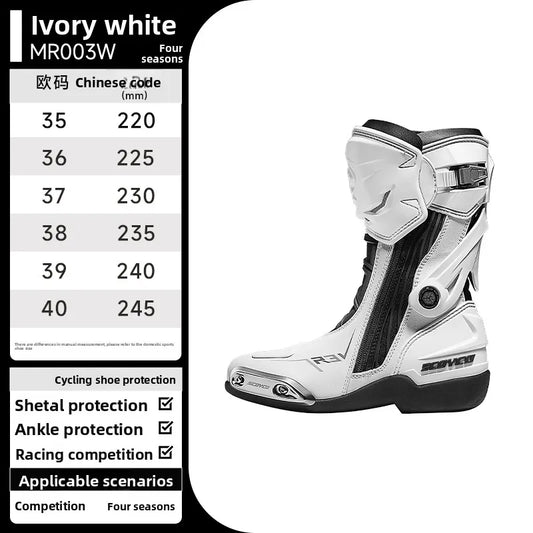 SCOYCO Knee-High Motorcycle Boots – All-Terrain Riding Footwear for Men &amp; Women