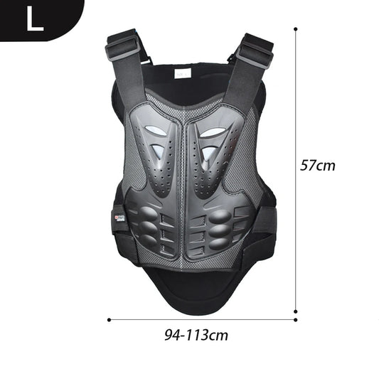Adult Chest &amp; Back Protection Vest – Body Armor Gear for Motocross, Skiing, Skating &amp; Outdoor Riding