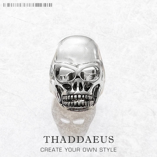 925 Sterling Silver Skull Ring – Punk Rock Street Fashion Jewelry for Men &amp; Women
