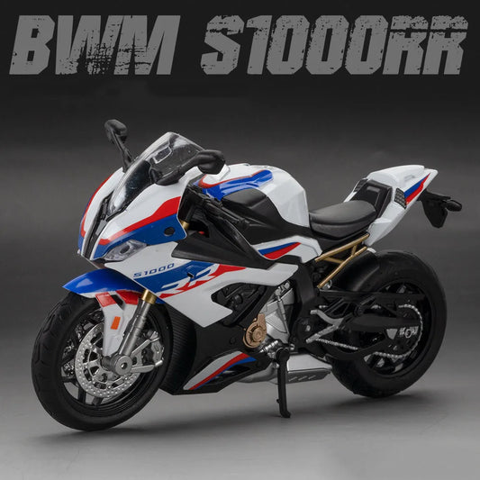 1:12 Kawasaki H2R &amp; BMW S1000RR Alloy Motorcycle Toys – Diecast Miniature Motorbike for Kids &amp; Collectors