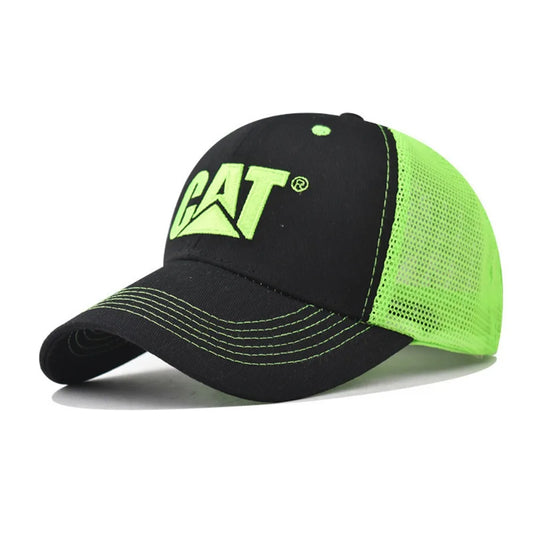 CAT Embroidered Baseball Hat – Summer Mesh Sports Cap for Men &amp; Women