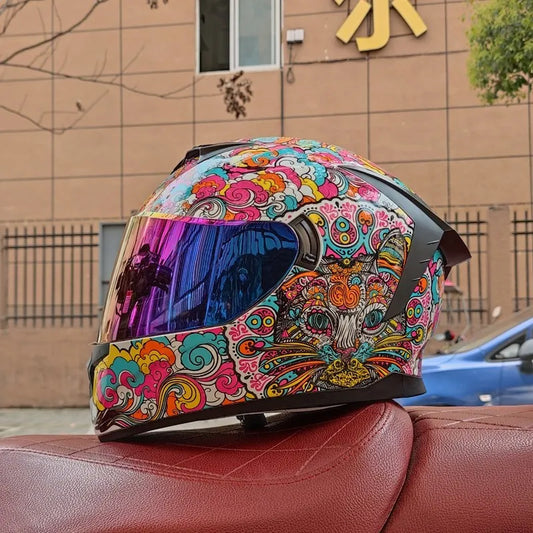 Modular Full Face Motorcycle Helmet – Safety Casco for Scooter &amp; Motorbike Riders