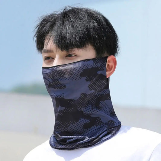 Summer Ice Silk Breathable Bandana – Cool Face Mask Scarf for Cycling, Running, and Outdoor Sports