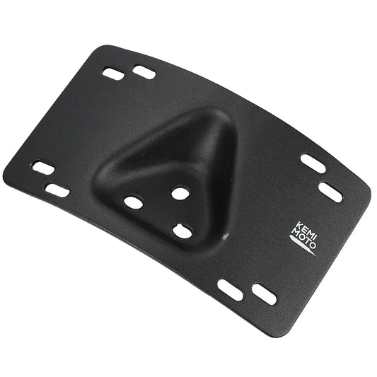 KEMITOUR Curved Laydown License Plate Bracket – For Softail, Dyna, Cruiser, Low Rider ST