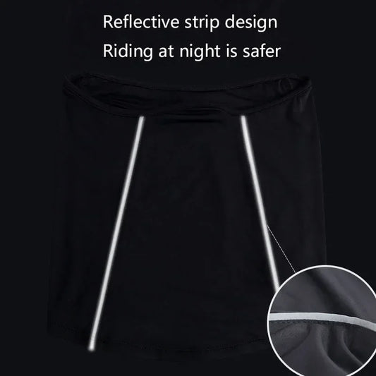 Reflective Ice Silk Half Face Mask – Summer UV Neck Scarf for Night Riding &amp; Outdoor Sports