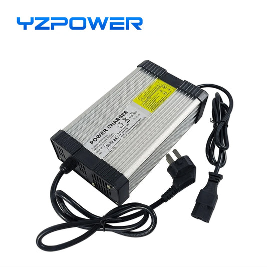 YZPOWER 84V 5A Lithium Battery Charger – 20S 72V Smart Charging with Cooling Fan