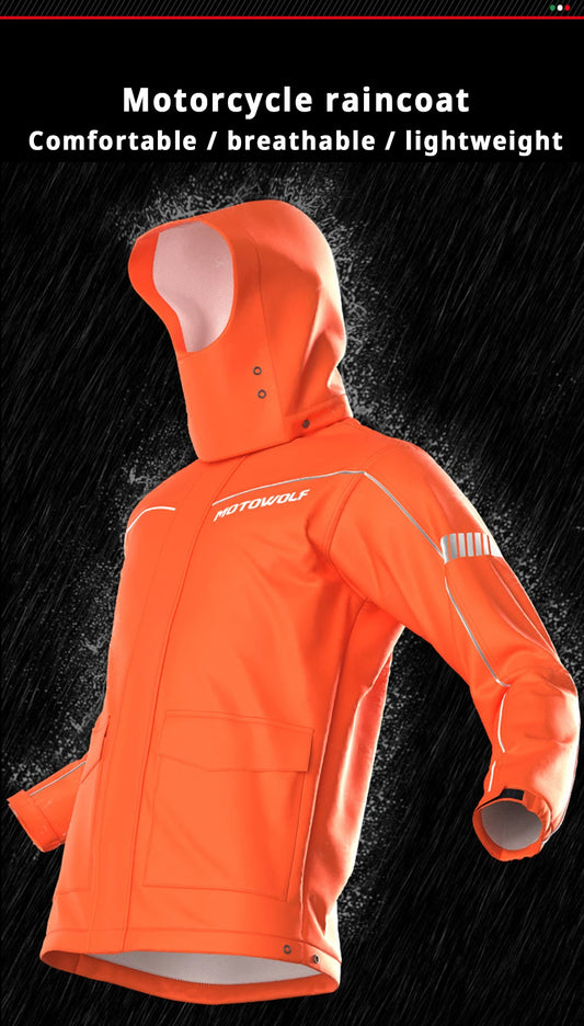Motorcycle Raincoat Waterproof Suit – Lightweight &amp; Portable Split Jacket and Pants for Outdoor Sports