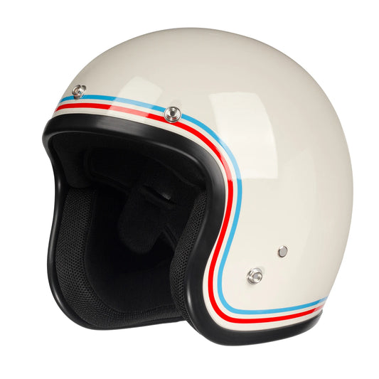 Classic 3/4 Open-Face Helmet – DOT Certified Vintage Style for Motorbikes &amp; Scooters