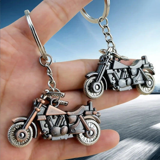 3D Motorcycle Metal Keychain – Stainless Steel Keyring Pendant for Moto Enthusiasts