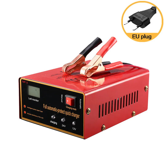 Car Battery Charger – 12V/24V Smart Automatic Pulse Repair Maintainer