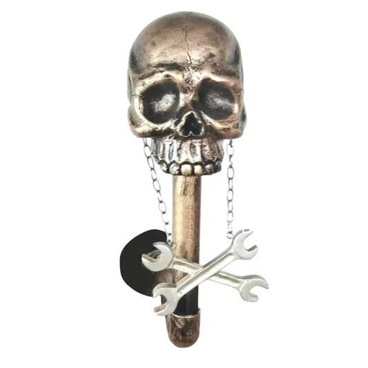 Skull Wall-Mounted Helmet Holder – Decorative Helmet Rack Stand for Coats &amp; Indoor Display