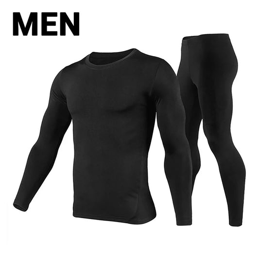 HEROBIKER Men’s Thermal Underwear Set – Fleece-Lined Base Layer for Motorcycle &amp; Winter Sports