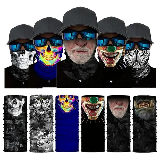 Camouflage Tactical Face Mask – Seamless Tube Scarf for Cycling, Riding &amp; Outdoor Sports