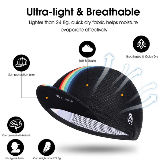 WEST BIKING Sports Cycling Cap – Breathable Summer Bike Hat for Men &amp; Women