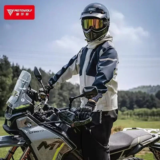 Motowolf Windproof Motorcycle Raincoat – Waterproof, Lightweight Rain Suit for Men &amp; Women