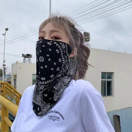 Fashion Punk UV Face Mask – Summer Ear Scarf for Outdoor Sports &amp; Cycling