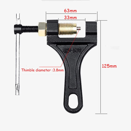 Universal Chain Breaker &amp; Link Splitter Tool – Carbon Steel Pin Remover for 420–530 Chains