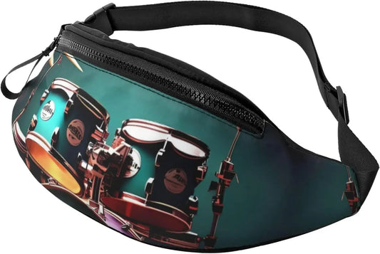 Cool Drum Set Fanny Pack – Lightweight Hip Bum Bag for Men &amp; Women
