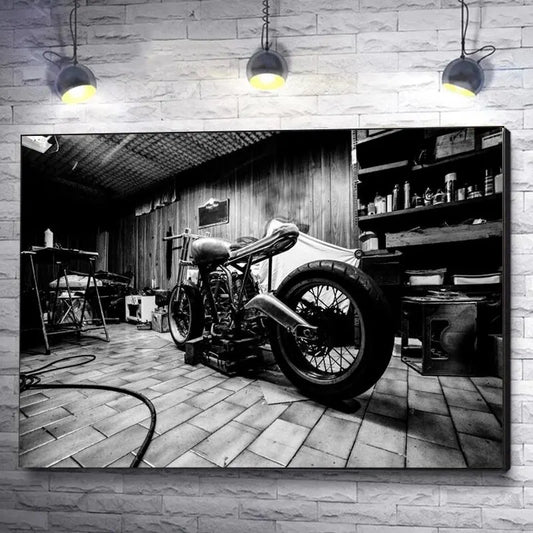Vintage Motorcycle Racing Poster – Nordic Canvas Wall Art for Living Room &amp; Retro Decor