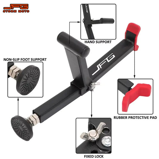Motorcycle Adjustable Wheel Support Stand – Rear Frame Lift for Dirt Bike Maintenance