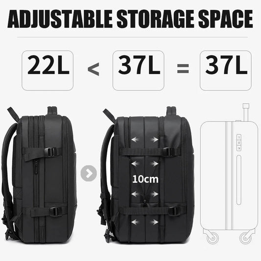 BANGE Expandable Waterproof Laptop Backpack – 17.3" Travel &amp; Hiking Bag for Men