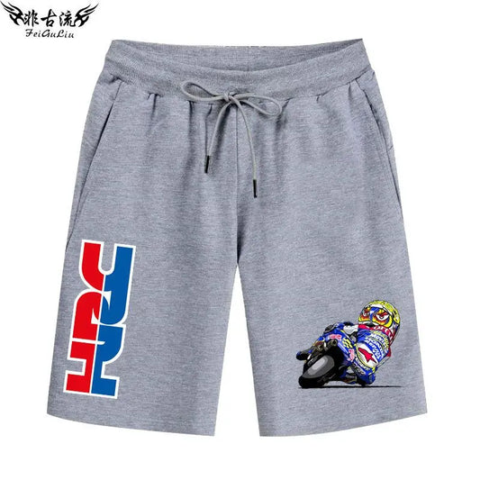 Honda Motorcycle Shorts – Japanese Locomotive Casual Sportswear for Summer