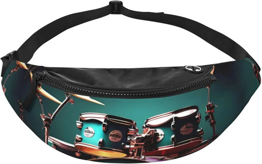 Cool Drum Set Fanny Pack – Lightweight Hip Bum Bag for Men &amp; Women