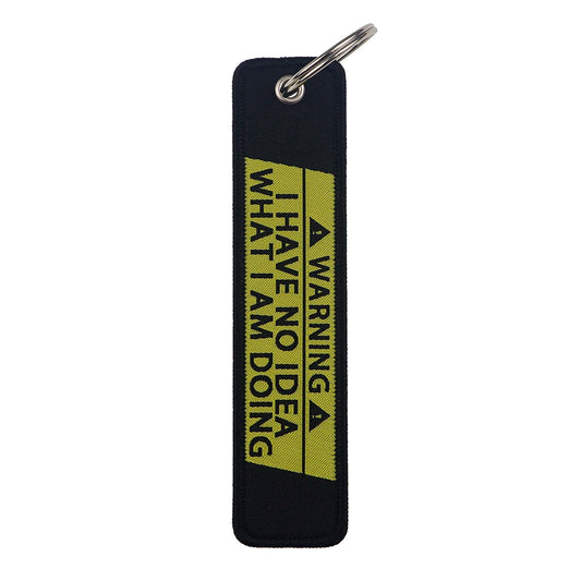 Warning Sign Embroidery Key Fobs – Funny Quote Key Tags for Motorcycles &amp; Cars