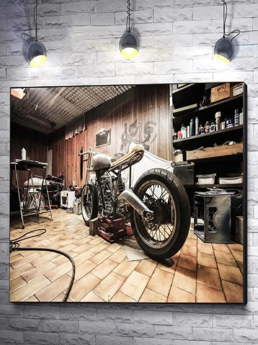 Vintage Motorcycle Racing Poster – Nordic Canvas Wall Art for Living Room &amp; Retro Decor