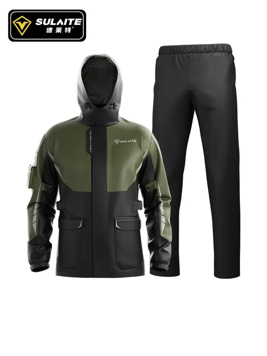 Motorcycle Riding Raincoat Set – Waterproof Outdoor Split Jacket &amp; Pants for Travel, Hiking &amp; Commuting