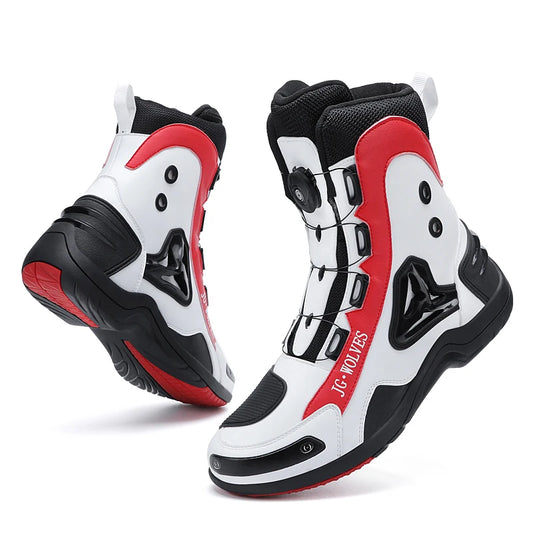Four-Season Motorcycle Commuter Boots – Protective Casual Leather Shoes for Men &amp; Women