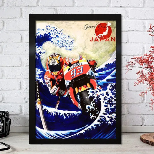 Off-road Motorcycle Championship Poster Heavy Locomotive Race Art Home Wall Decoration High Definition Canvas Painting