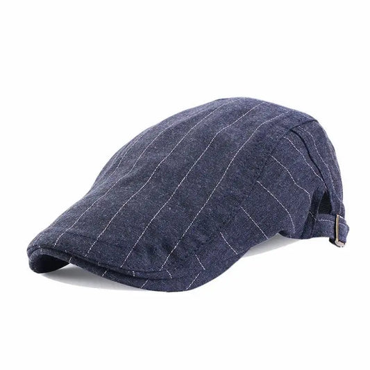 Spring/Summer Lightweight Adjustable Beret – Breathable Painter Style Peaked Cap