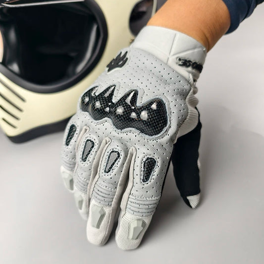 2025 Men's Genuine Sheepskin Leather Motorcycle Gloves – Premium Biker &amp; Racing Gloves