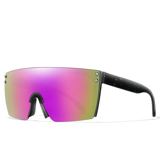 Large Frame Motorcycle Sunglasses – Unisex Outdoor MTB Cycling Square Windproof Goggles with UV400 Protection