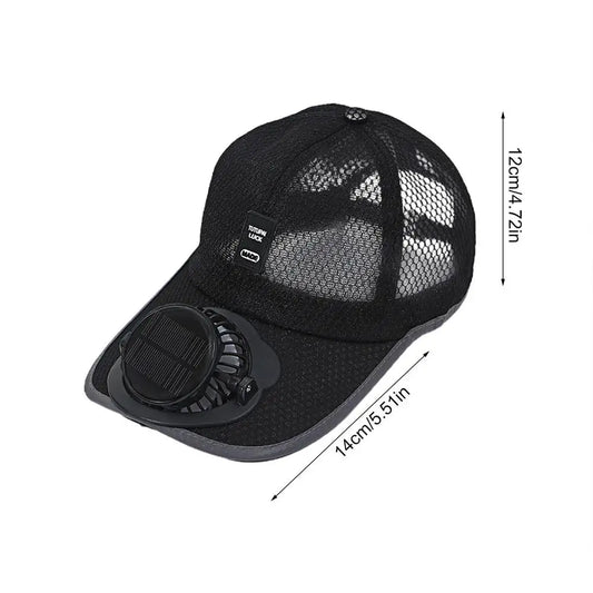 Summer Solar Charging Fan Hat – Breathable Sunshade Cap for Men &amp; Women