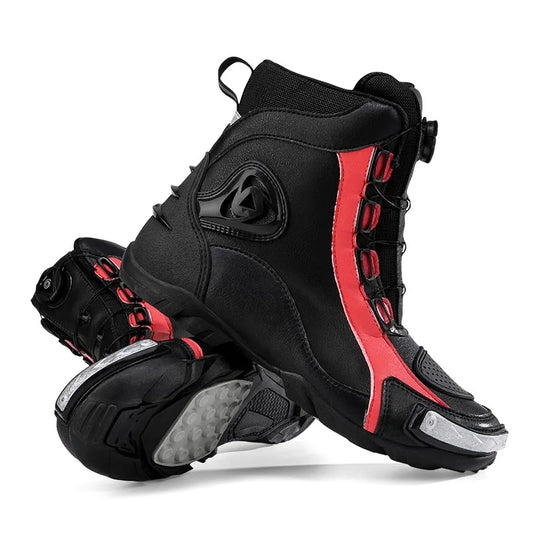 Knight-Style Motorcycle Boots – Anti-Slip Wear-Resistant Off-Road Riding Shoes for Men &amp; Women