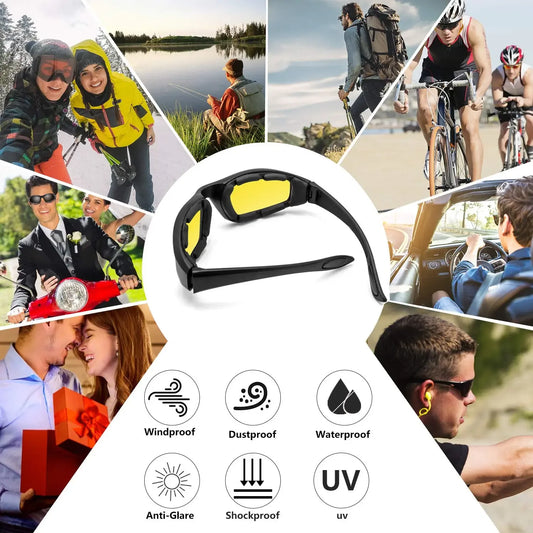 Universal Motorcycle Goggles – Windproof, Anti-Fog UV400 Sunglasses for Men &amp; Women